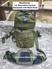 Blackhawk! - Old School Cyclone Backpack with a Blackhawk Waist Pack