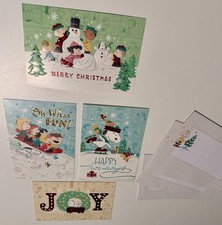 Hallmark Peanuts Snoopy Greeting Cards Set of 4 with Envelopes