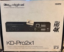 Key Digital KD-Pro2x1 2 Inputs 1 Output HDMI Switcher w/ Audio De-embedding