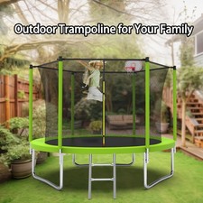 8FT Kids Trampoline with Safety Net Indoor Outdoor Playset 880lbs Free Shipping