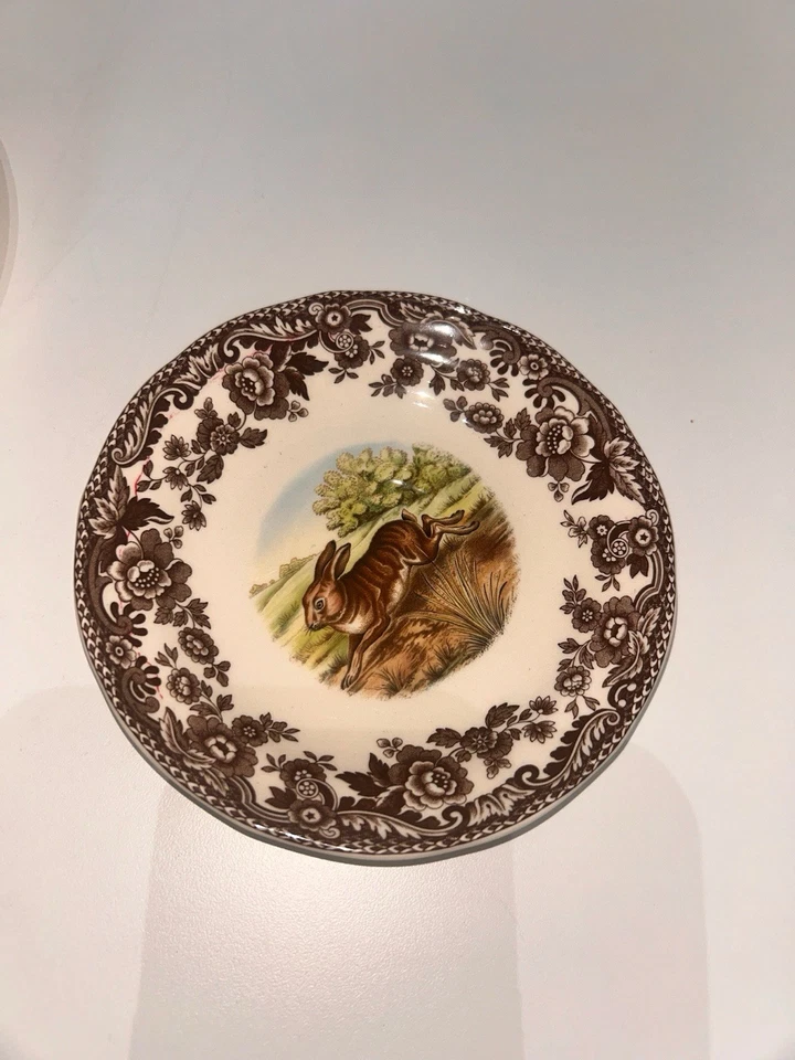 Spode England Woodland S3422-t Set of 4 Dinner Salad Bread Plates+scalloped Cup - Image 3 of 4
