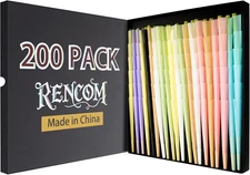 200 Pack 8 Colors Colorful Pre Rolled Cone | Cones King Siz | Slow Burning Pre R