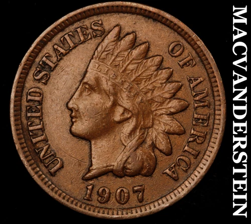 1907 Indian Head Cent- Extra Fine- Better Date No Reserve #J2167