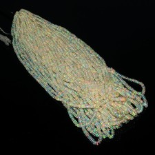 Natural Ethiopian Opal roundel shape beads strand Flashy Red Fire gemstone