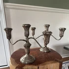 Reed & Barton Sterling Silver 3-Arm Candelabra Pair Weighted and Reinforced