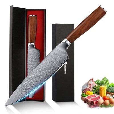 Cuchillo De Chef Japones Con Nucleo De Acero Y Mango Ergonomico De Lujo