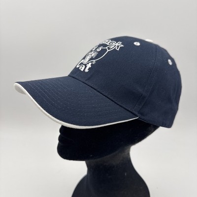 Black Cat Baseball Hat Cap Fireworks Embroidered Logo Navy Adjustable Strap