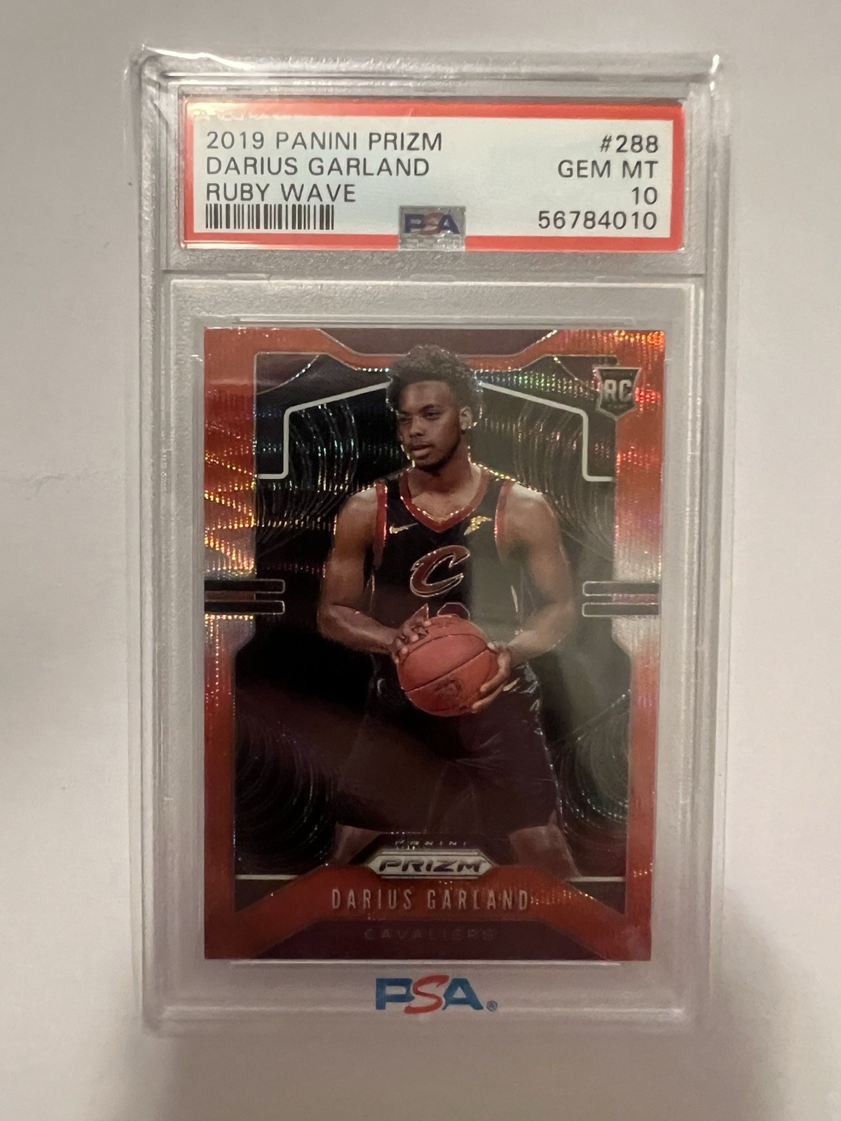 Darius Garland 2019 Prizm #288 Ruby Wave Rookie PSA 10 Gem MT Cavaliers