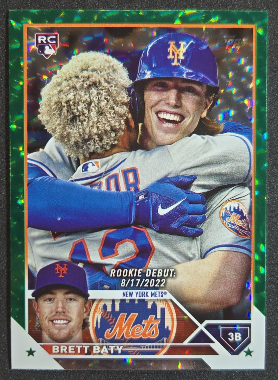 2023 Topps Update Brett Baty RC Green Foil 92/499 Mets #US158
