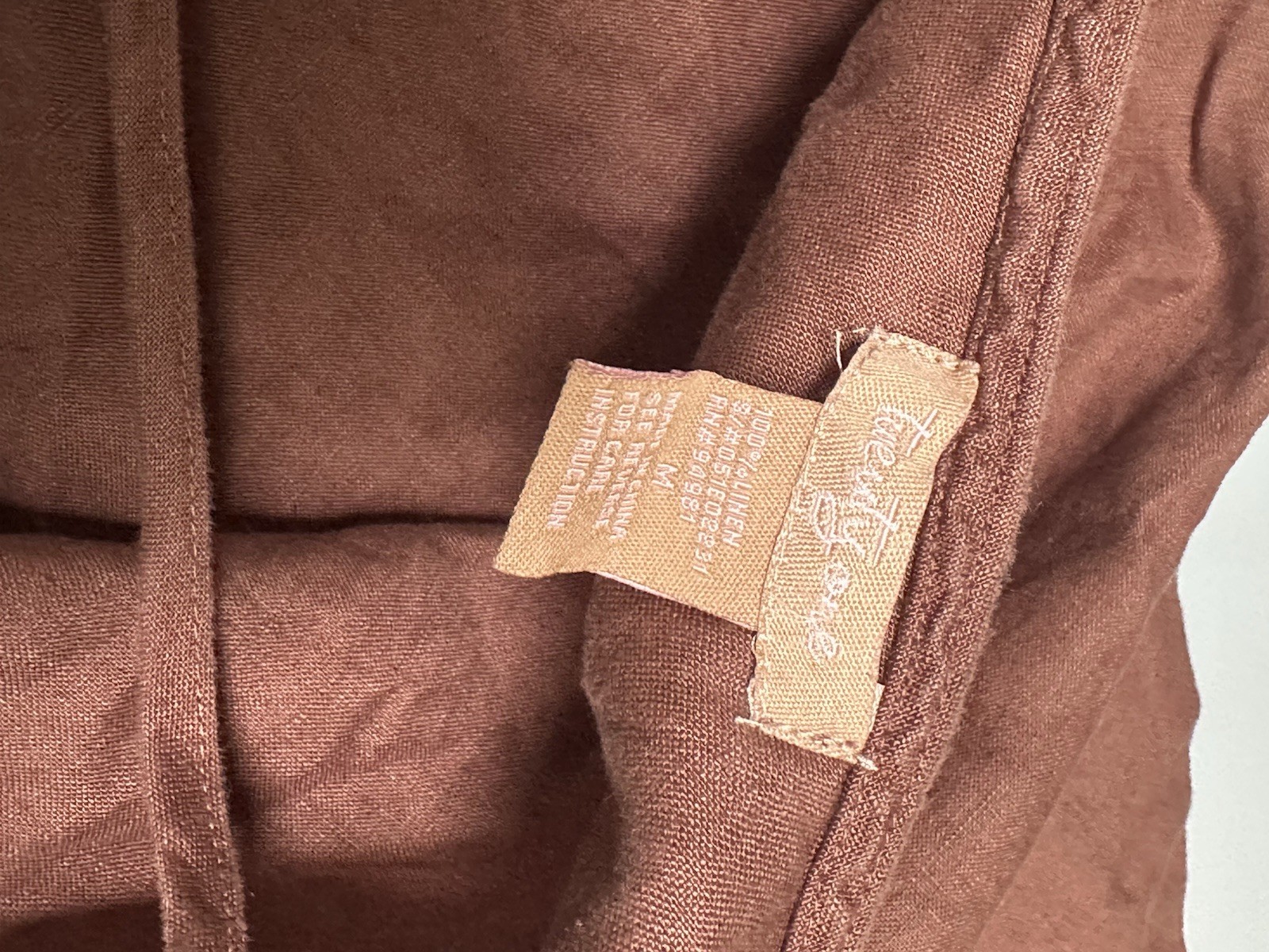 Twenty One Women’s Sleeveless Tie Around Neck Top Brown with Shells Medium