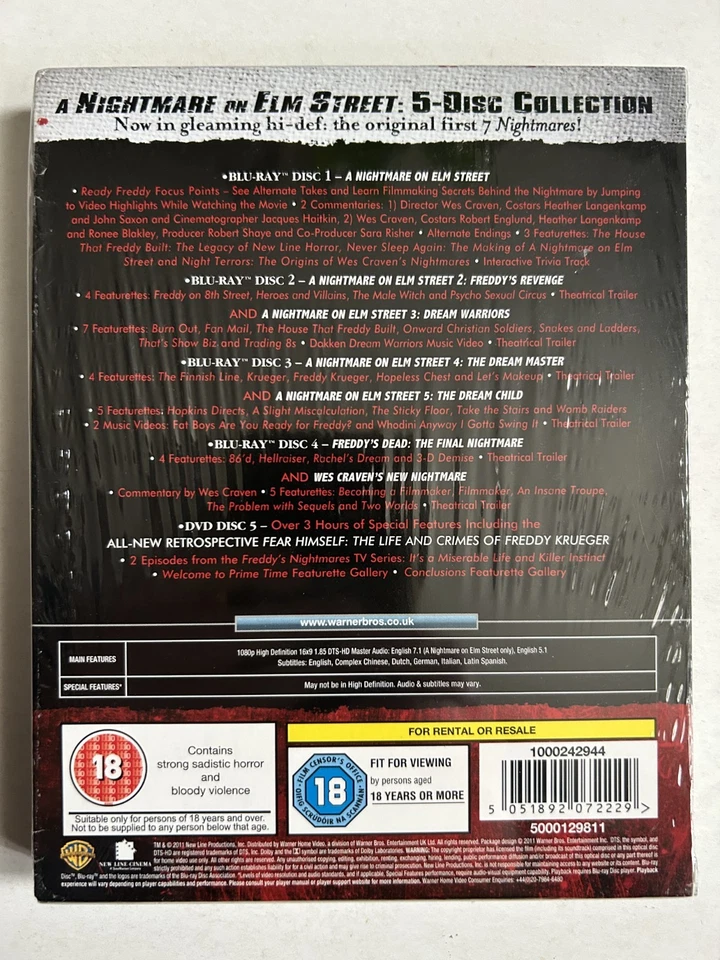 A Nightmare On Elm Street 7 Movie Film Collection Blu-Ray Box Set + Extras - Image 2 of 2