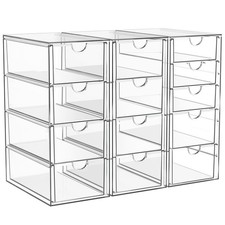 Acrylic Makeup Organizer with 13 Drawers, Bathroom Counter Organizer, Acrylic...