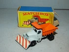 Matchbox Lesney 16 Scammell Mountaineer Snow plough grey & orange, black wheels