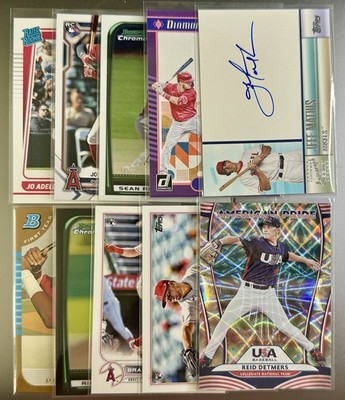 MLB Los Angeles Angels Baseball 10 Card Lot RC Insert Color Numbered Holo Prizm