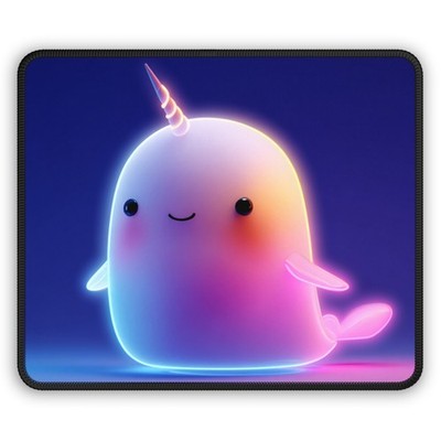 Neon Narwhal Mouse Pad | Cute Rainbow Sea Creature