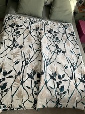 Dunelm Zen Jacquard Fully Lined Curtains Green 46 X 54 Inches FREE POSTAGE