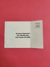 PlayStation 2k Sports Registration Card Insert