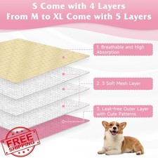 Female Dog Diapers XL 5 Pack Reusable Owl Period Panties Heat