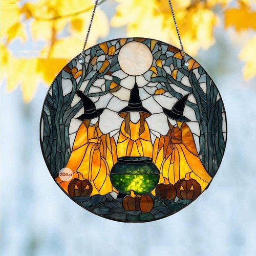 Acrylic Window Hanging Ornament Colorful Acrylic Halloween Ornament Wall Decor - Picture 7 of 23