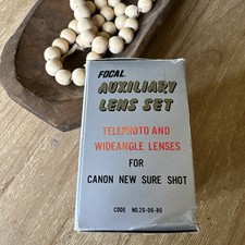 Focal Auxiliary Lens Set For Canon Sure Shot Vintage Wide Angle Telephoto