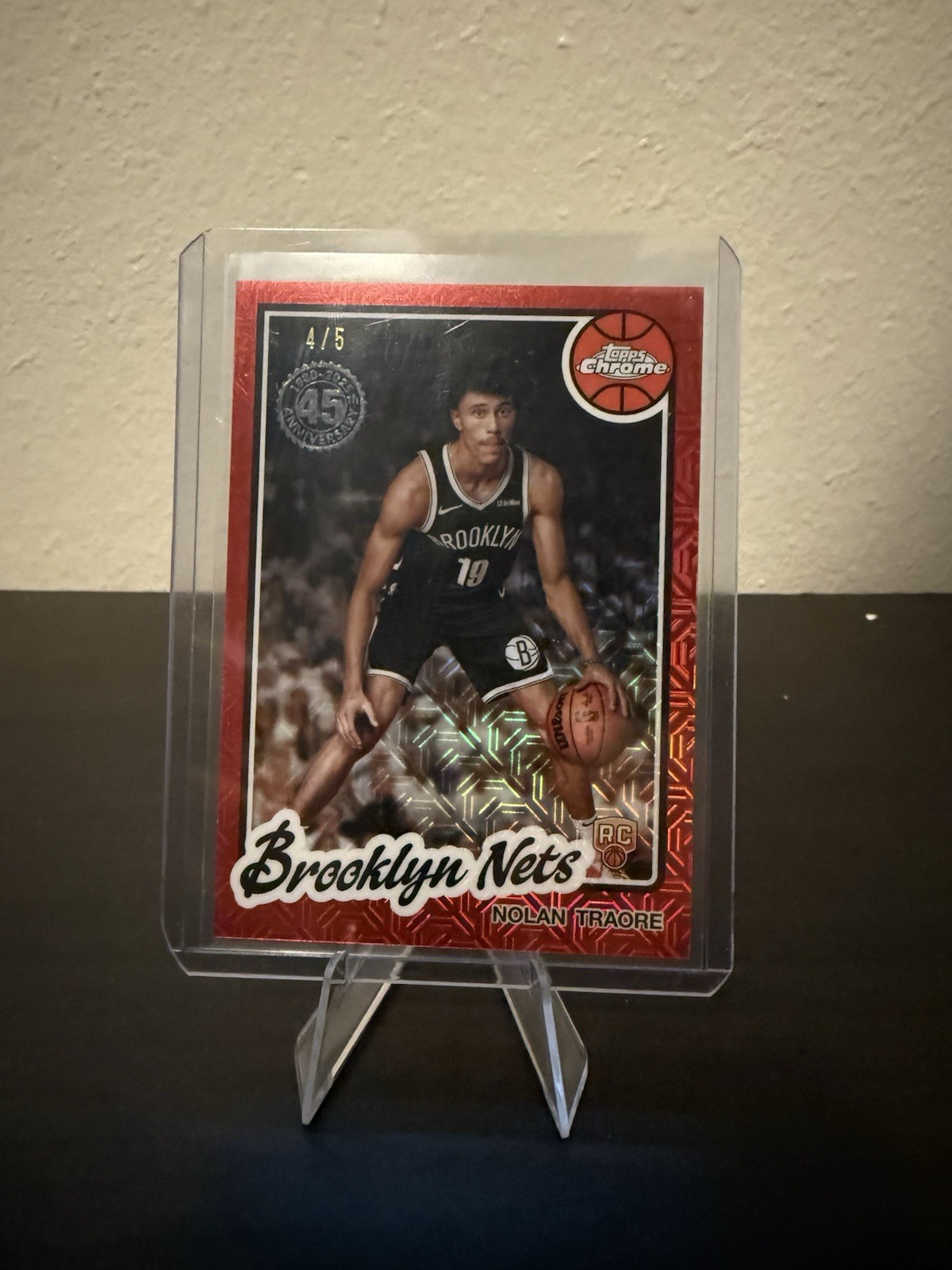 2025 Topps - Nolan Traore Rookie Silver Pack Red Refractor 4/5 Ultra RARE 🔥Nets