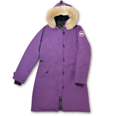 Canada Goose Kensington Women s Size S Parka  Purple Fur Hood Down Coat  Rare