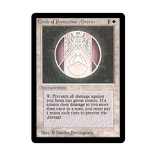 WotC MtG Beta Circle of Protection: Green (C) VG