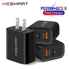 Lot MESMART US Black Universal PD QC3.0 Power Adapter AC Home Wall Charger Plug