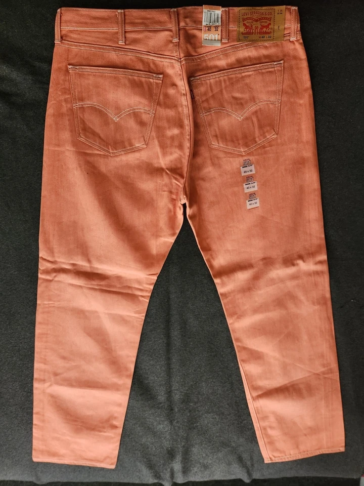 Jeans Levi's 501 retráctiles 40x32 albaricoque melocotón Foto 2 de 4