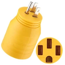 Kanayu 50 Amp to 15 Amp 110 Volt RV Adapter Compatible with NEMA 5-15P to 14 