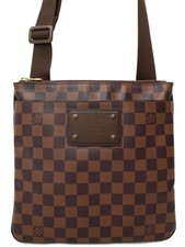 Louis Vuitton Damier Ebene Brown Pochette Plat Brooklyn Shoulder Bag