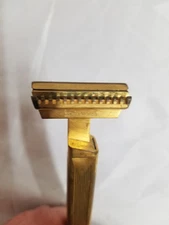 Heavy Vintage Schick Gold Tone Injector Repeating Safety Razor 1926 Patent Date