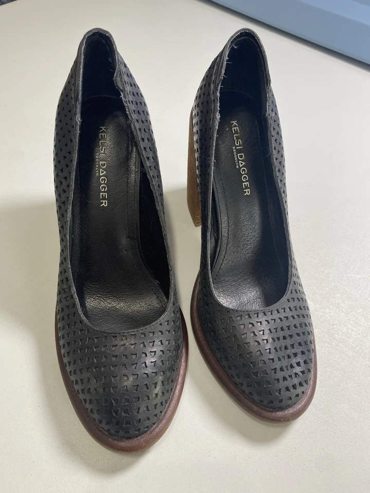 Zapatos gruesos de tacón alto Kelsi Dagger para mujer talla 7 Mob Wife Witchy Fairy Goth Y2K Foto 2 de 4