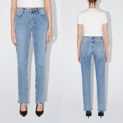 Khy x Natasha Zinko Classic Straight Leg Jeans Raw Hem Womens Size 30