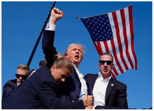 DONALD J. TRUMP - Butler, PA Assassination Attempt MAGA Trading Card USA Fight!