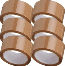 36 Rolls  2" x 110 yds 1.6 mil tan packing moving tape  carton