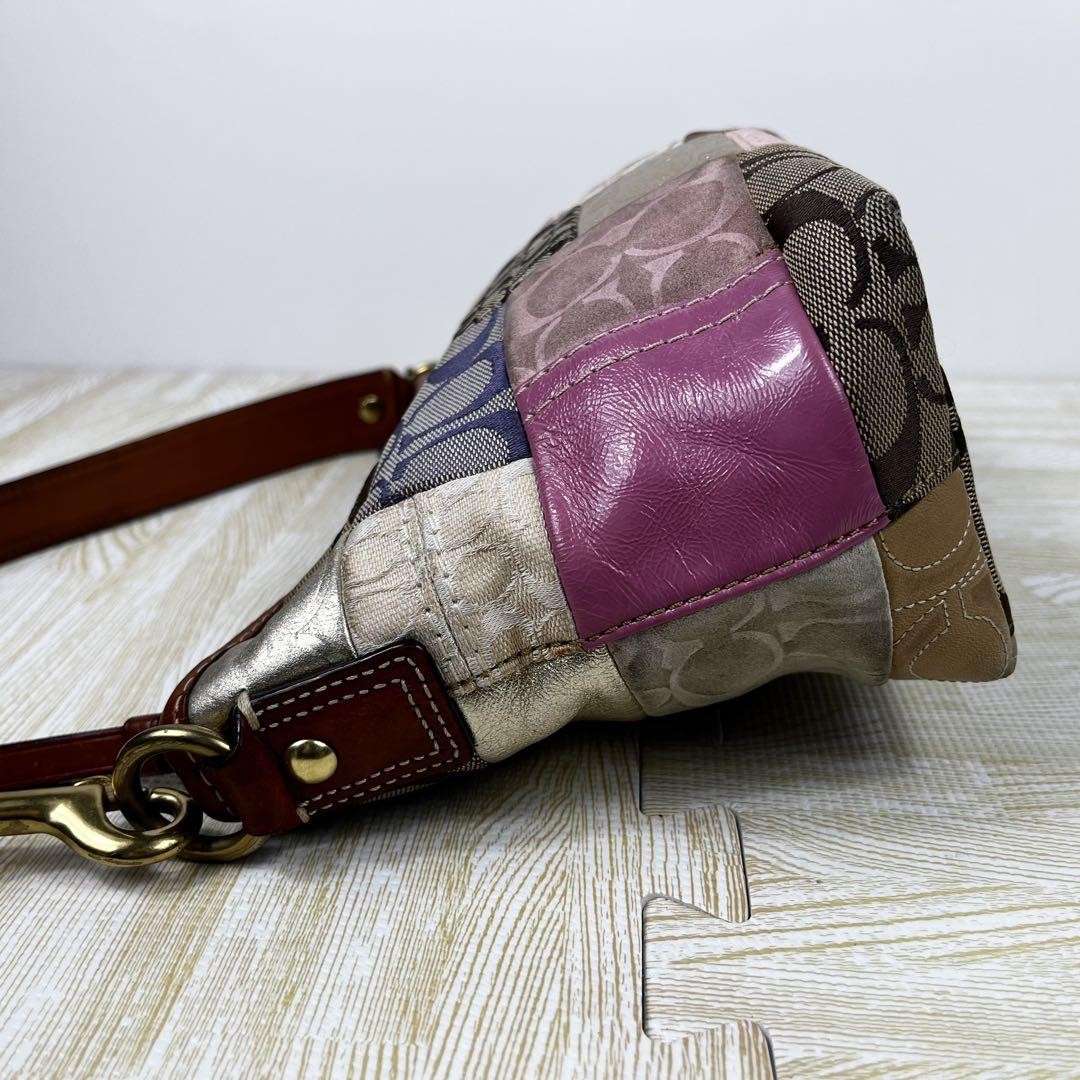 COACH patchwork vanity accessory pouch 11708 Used… - image 24