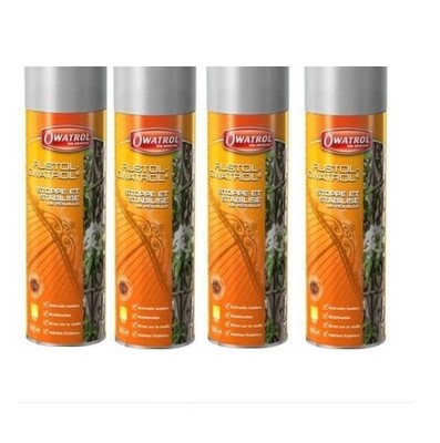 Lot De 4 Aérosols Antirouille Incolore Owatrol Rustol – 300 Ml Chacun, Protection Métaux