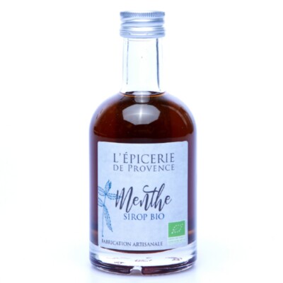 L'EPICERIE de PROVENCE, MINT SYRUP (MENTHE SIROP) , 8 OZ, IMPORTED FROM FRANCE