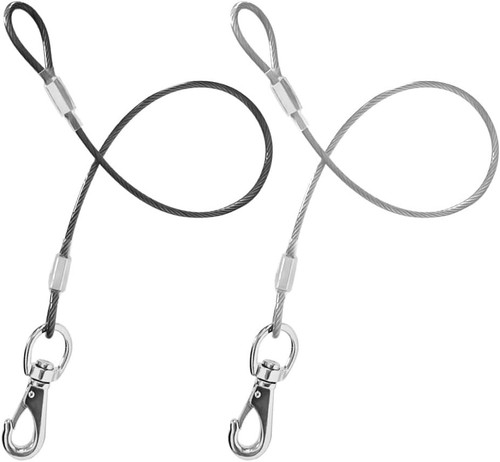 Chew Proof Dog Leash - 2Pack Metal Cable Lead,No Tangle Multiple Dog Leashes for