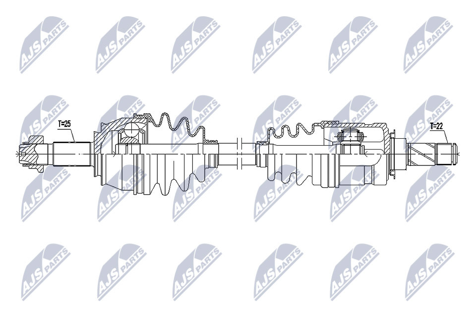 NPW-PL-097 NTY Drive Shaft for OPEL,VAUXHALL