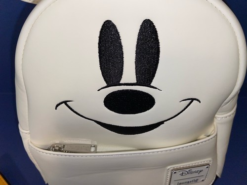 Loungefly Disney Ghost Mickey Mini Backpack Glows In Dark + Pumpkin Wallet NEW - Picture 5 of 12