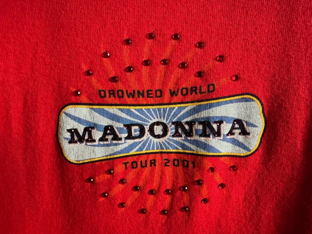 トップス 90s MADONNA Drowned World Tour T 2001 Madonna Rare Vintage Drowned World Tour 2001 corset t-shirt, size