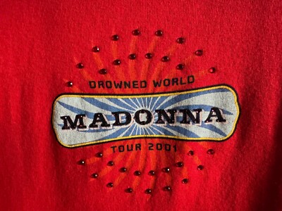 Madonna Rare Vintage Drowned World Tour 2001 corset t-shirt, size