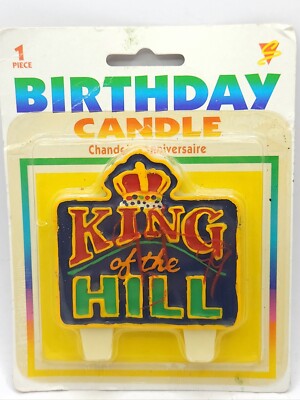 Vintage New Old Stock 'King of The Hill' Birthday Candle Novelties New