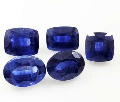 14.00 Ct 5 Pieces, Natural Blue Sapphires Ceylon Sapphires Loose Gemstones