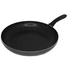 12in Charcoal Aluminum Nonstick Fry Pan with Soft Touch Handle, Black
