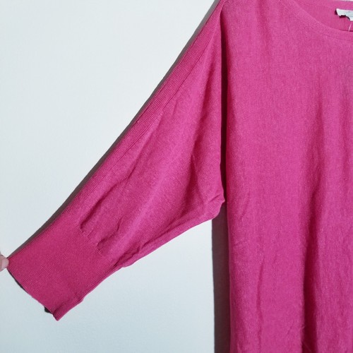J Jill NWT Linen Blend Sweater Large Pink 3/4 Sleeve Lightweight Pullover - Picture 4 of 10