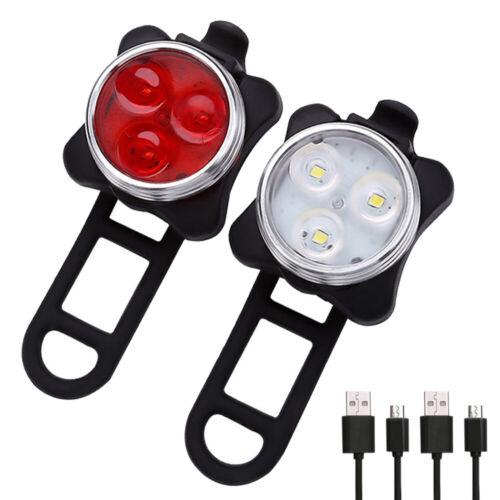 2X Bike Light Super Bright USB Rechargeable Bicycle Lights,Waterproof Mountain - Picture 1 of 12