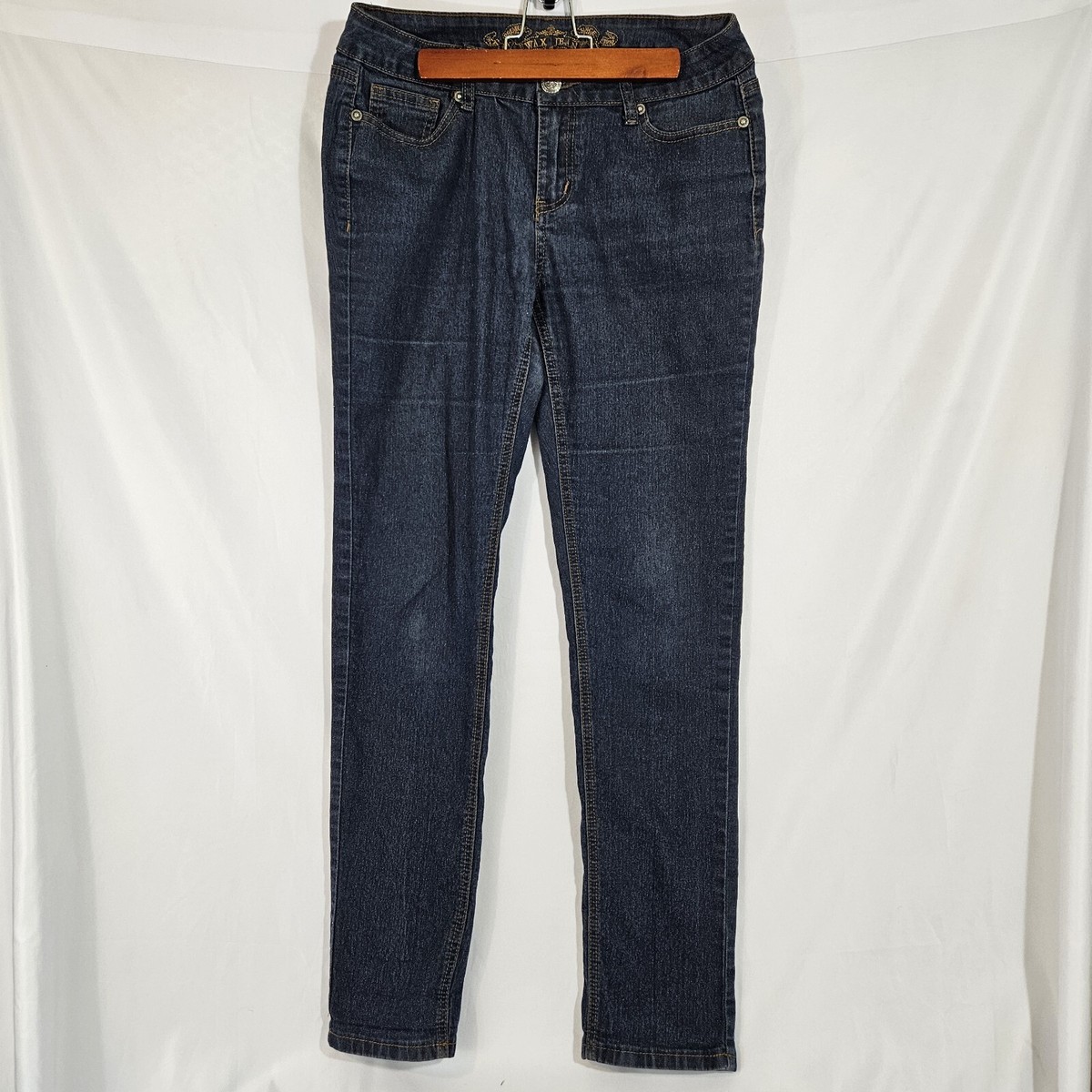 LA Premium Wax Jean Women's Junior's Size 13 Dark Denim Jeans Stretch